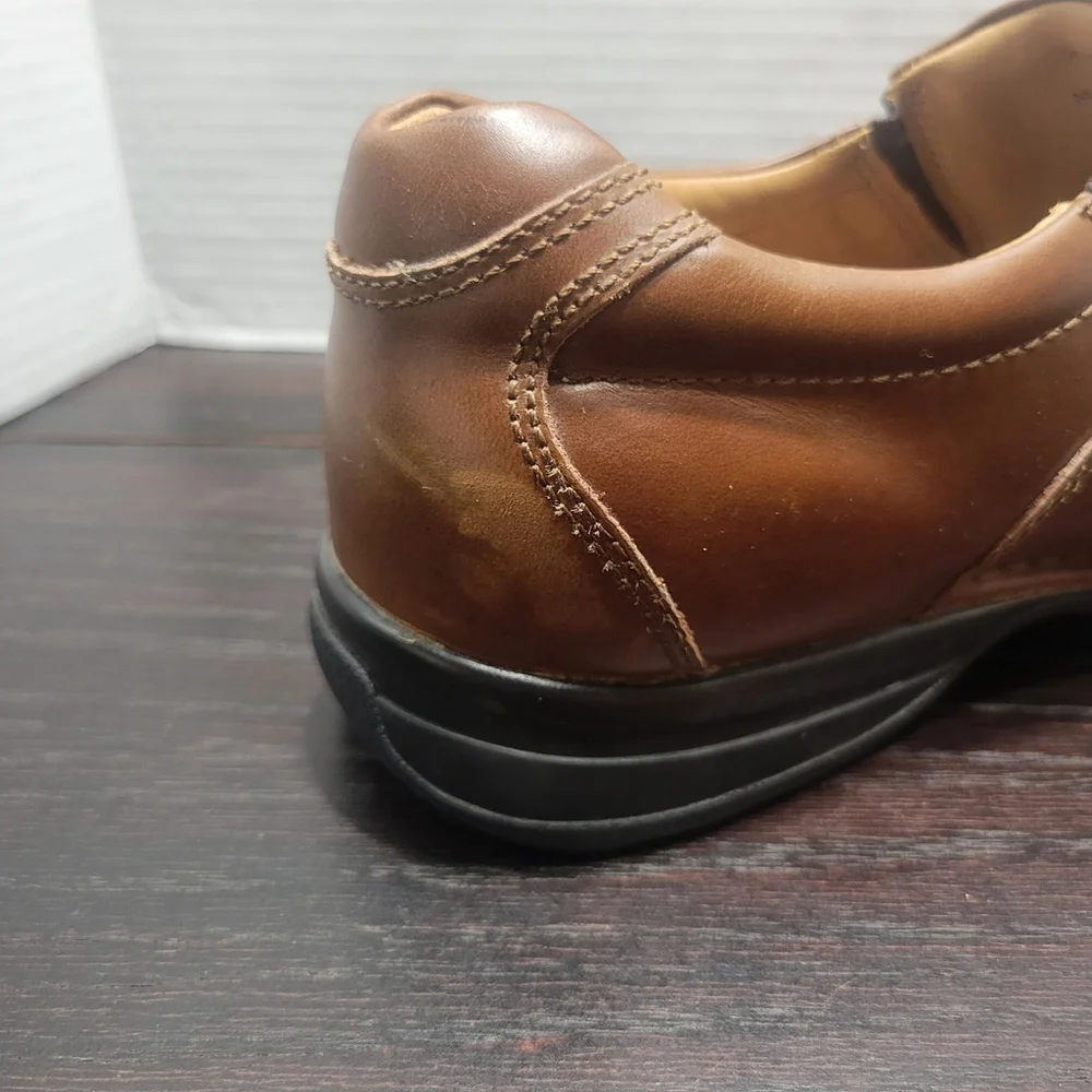 Men’s Johnston & Murphy Shuler Moc Slip On shoes 10.5 M Brown Leather